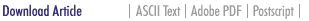 Download Article - | ASCII Text | PDF | Postscript (1016 bytes)